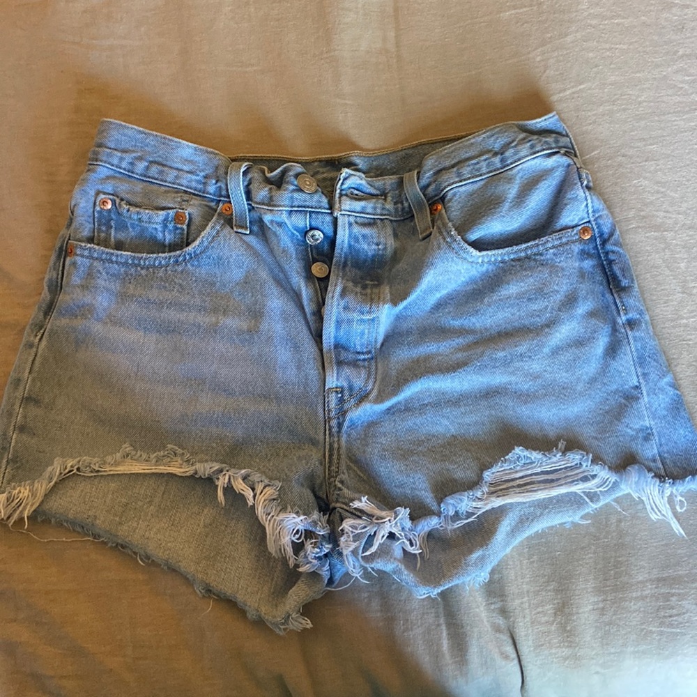 Levi light denim shorts